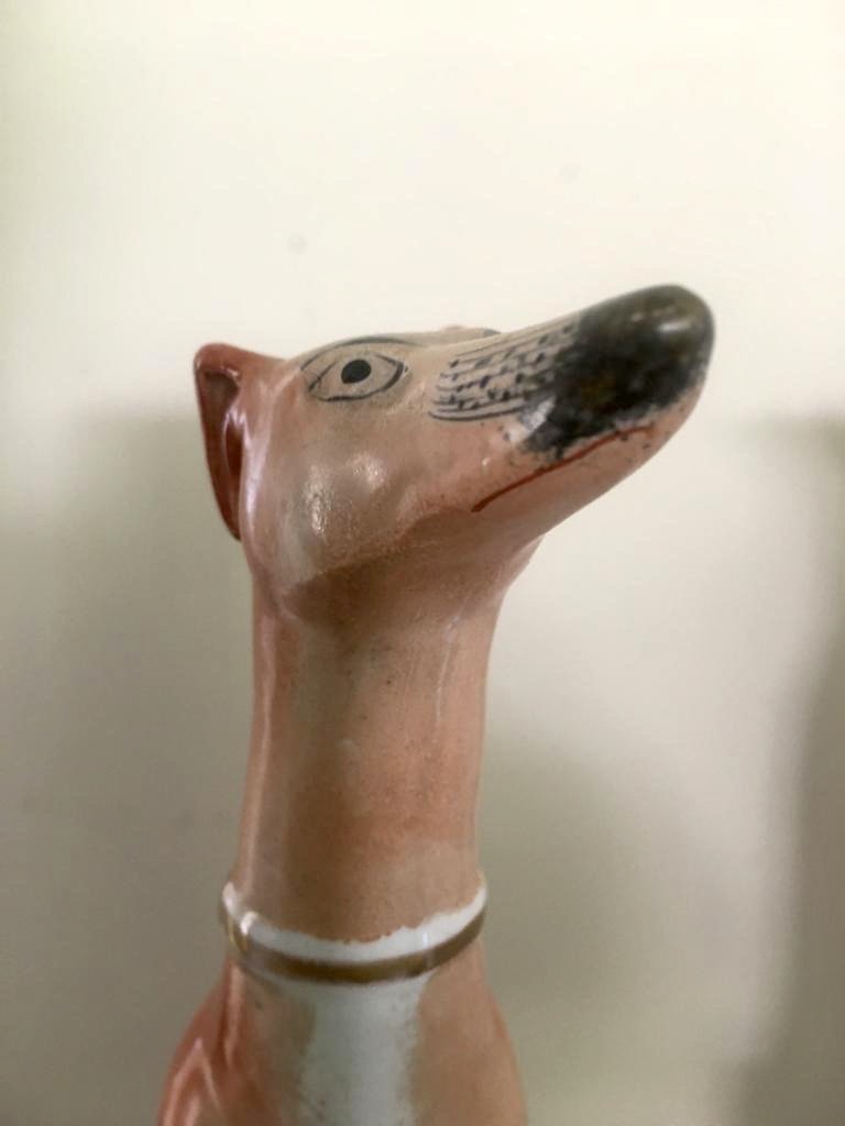 Fine Pair of Antique Staffordshire Greyhounds - Image 7